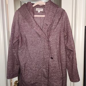 Merona Heathered Plum Hooded Coat